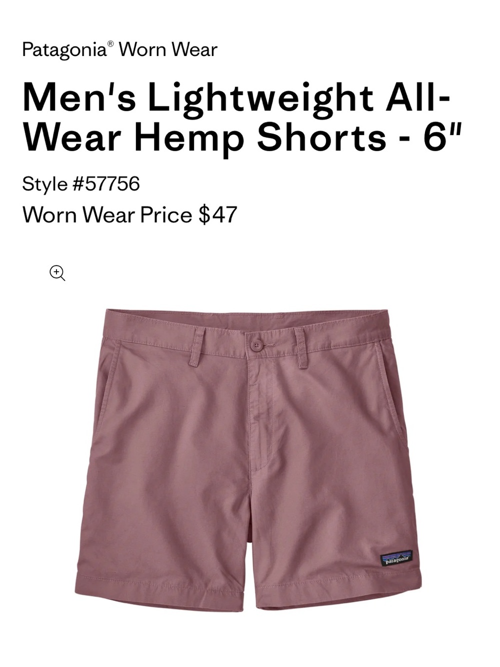 Patagonia Men's Lightweight All-Wear Hemp Shorts 6”